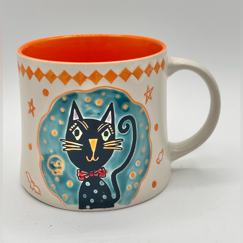 Spectrum Designz Halloween Mug Black Cat Embossed 18 oz Cup New